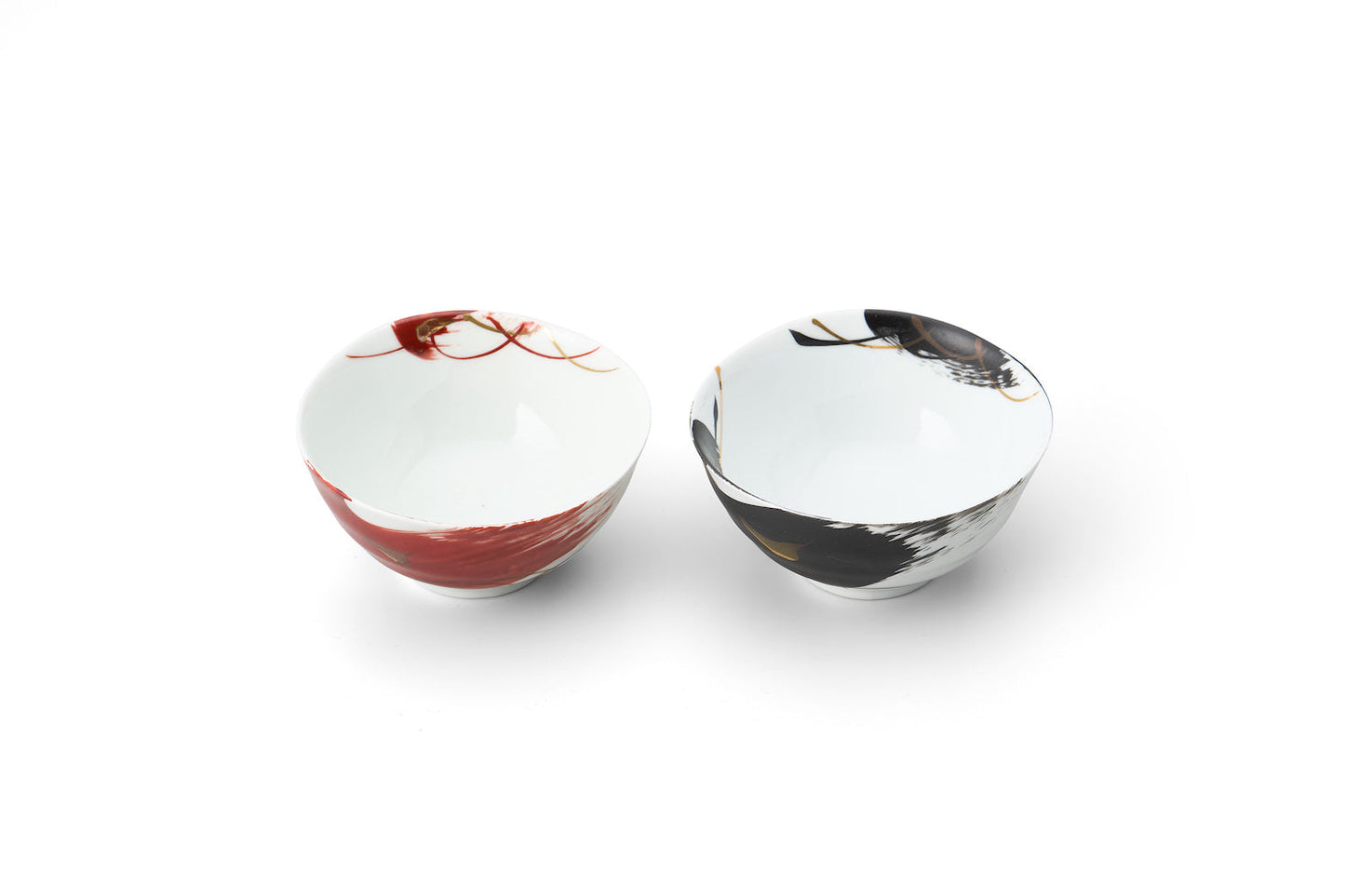 Red-brushed reformed rice bowl