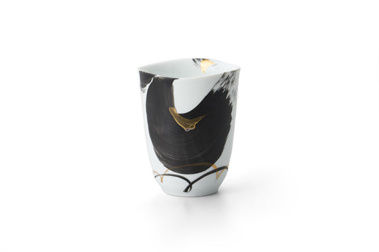 Black brushed deformed juice cup