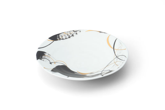 Black-brushed deformed 7" dish