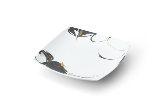 Black brushed brunch plate