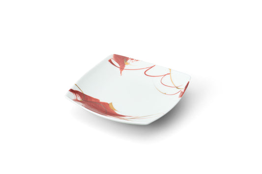 Red-brushed small plate