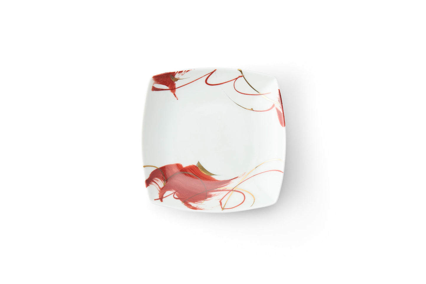 Red-brushed small plate