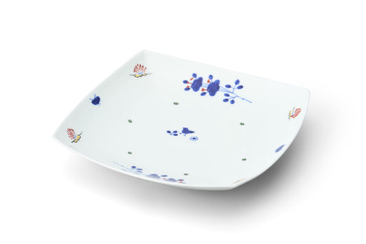 Brocade arabesque square 23cm plate