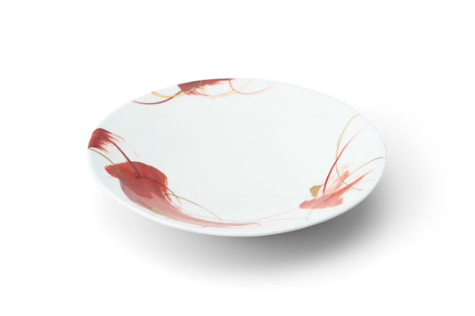 Red-brushed deformed 8" dish