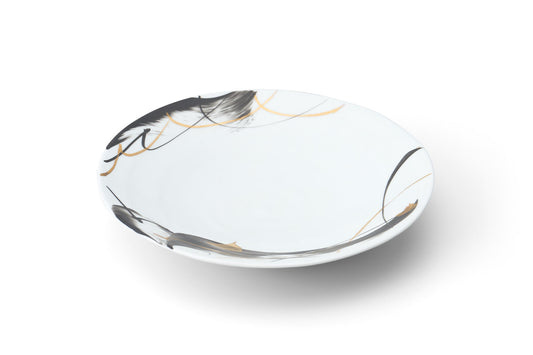 Black-brushed deformed 8" dish