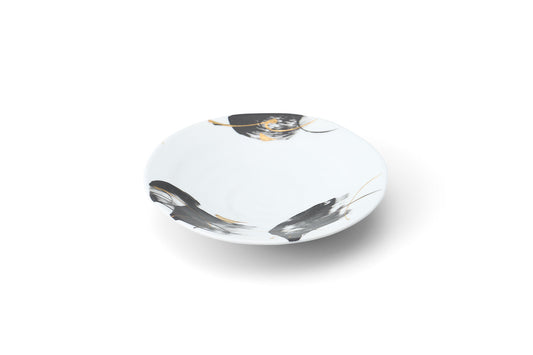 Black brushed deformed 6" dish