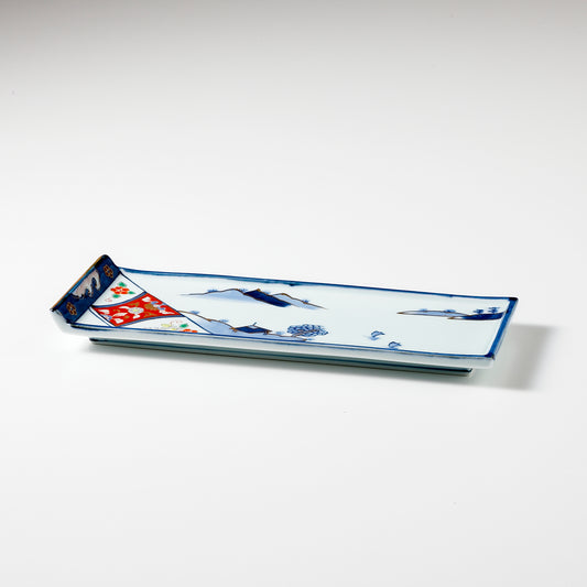 KOIMARI FUJIBANA Tsukidashi Plate (24.4x8.7cm)